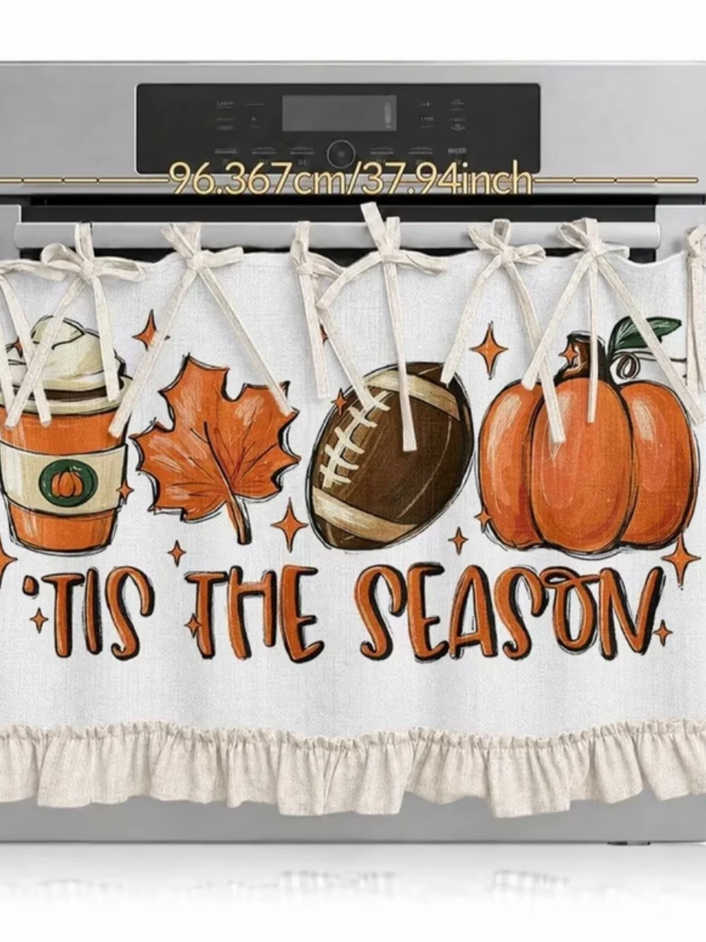 Tis The Season Fall Kitchen Towel - Orange Accent